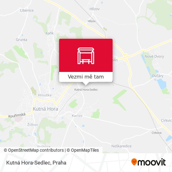 Kutná Hora-Sedlec mapa