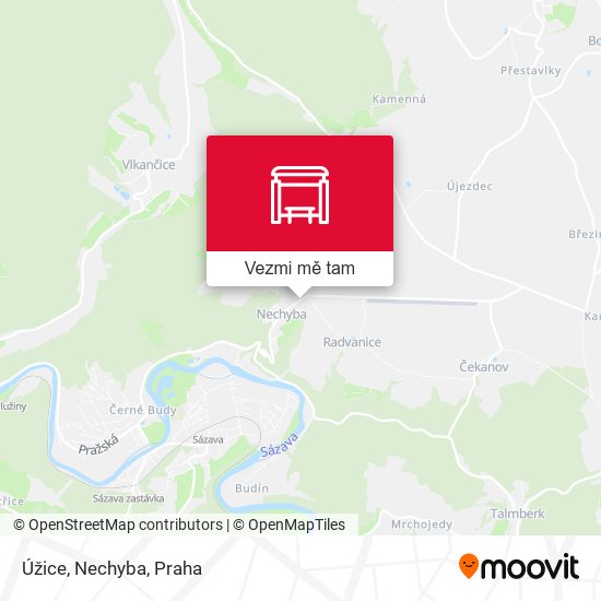 Úžice, Nechyba mapa