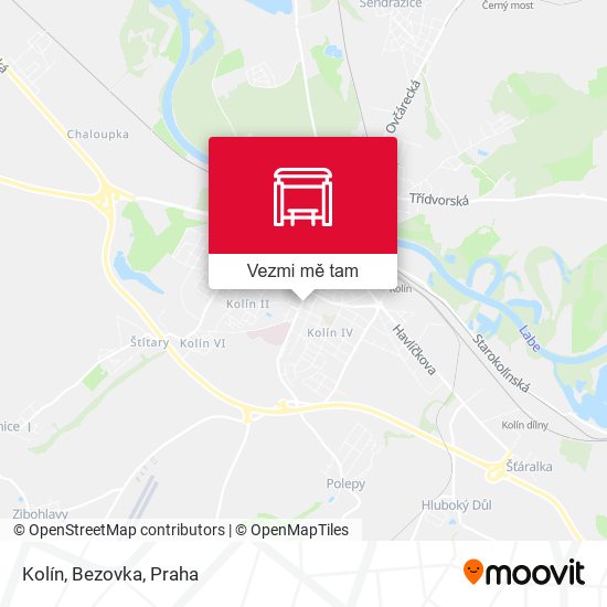 Kolín, Bezovka mapa