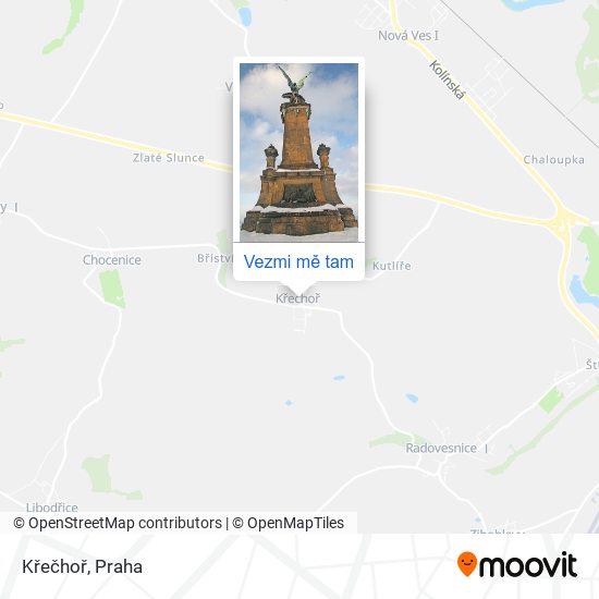 Křečhoř mapa