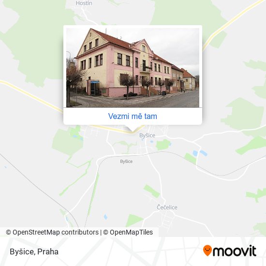 Byšice mapa