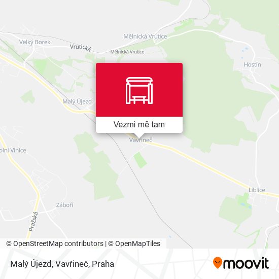 Malý Újezd, Vavřineč mapa