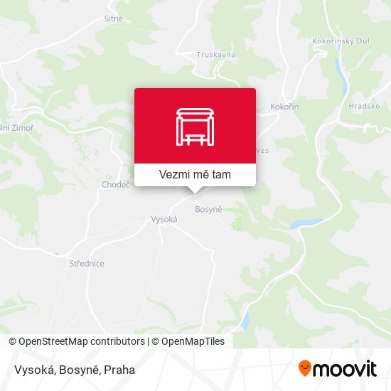 Vysoká, Bosyně mapa