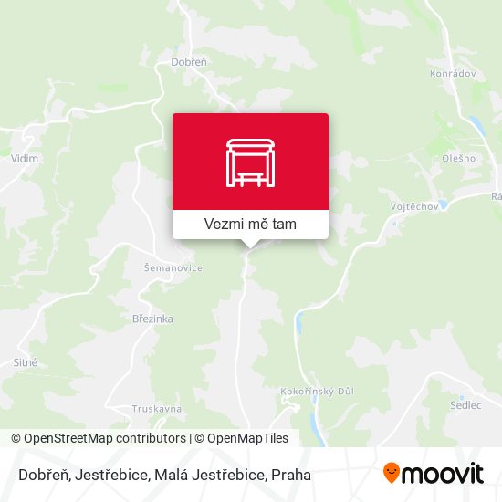 Dobřeň, Jestřebice, Malá Jestřebice mapa