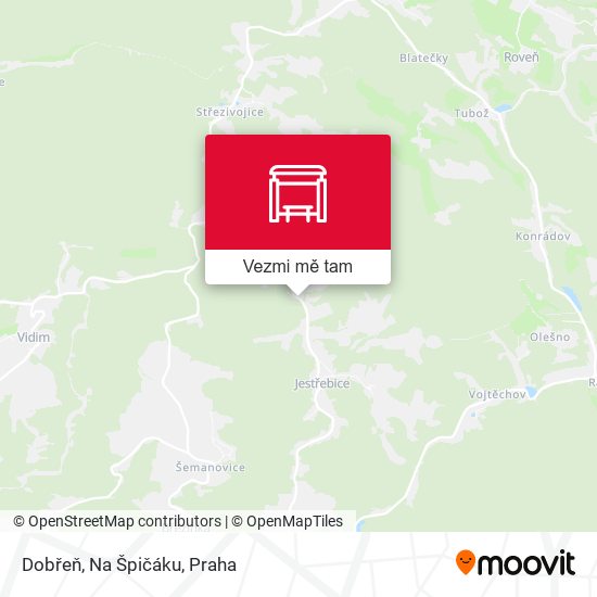 Dobřeň, Na Špičáku mapa