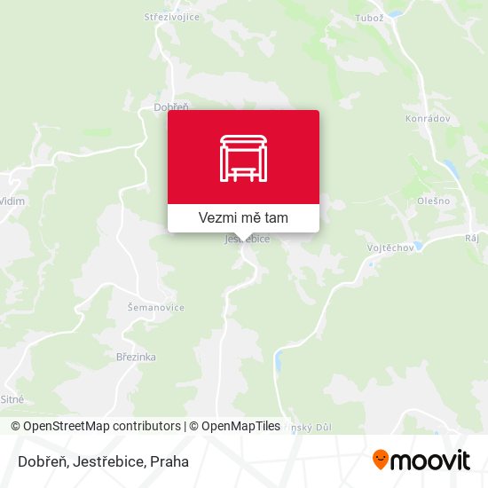 Dobřeň, Jestřebice mapa