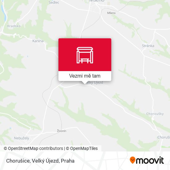 Chorušice, Velký Újezd mapa