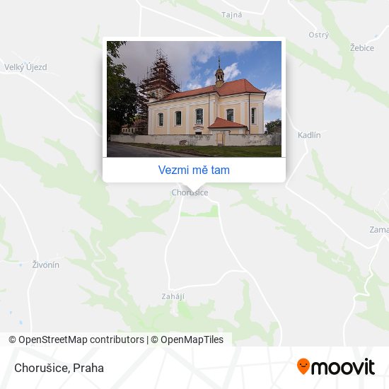 Chorušice mapa