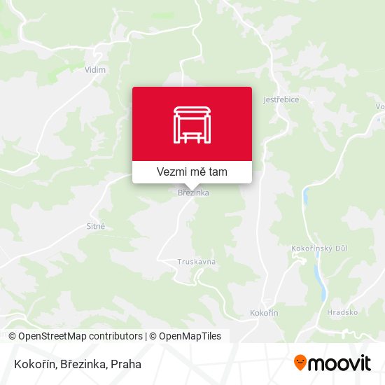 Kokořín, Březinka mapa
