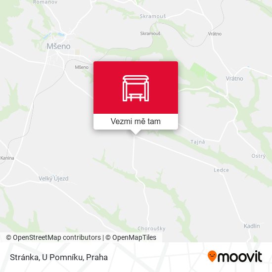 Stránka, U Pomníku mapa