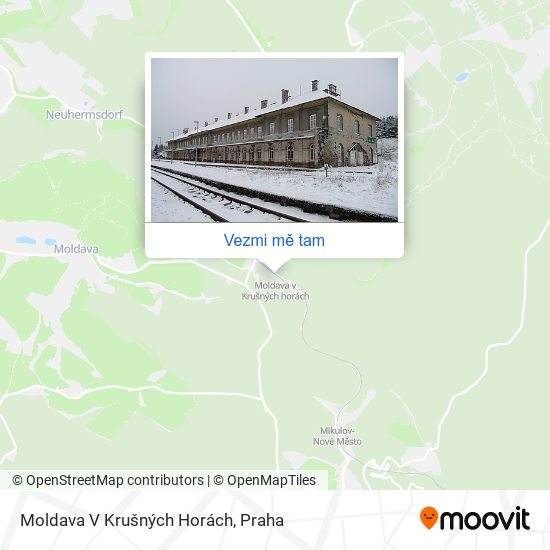 Moldava V Krušných Horách mapa