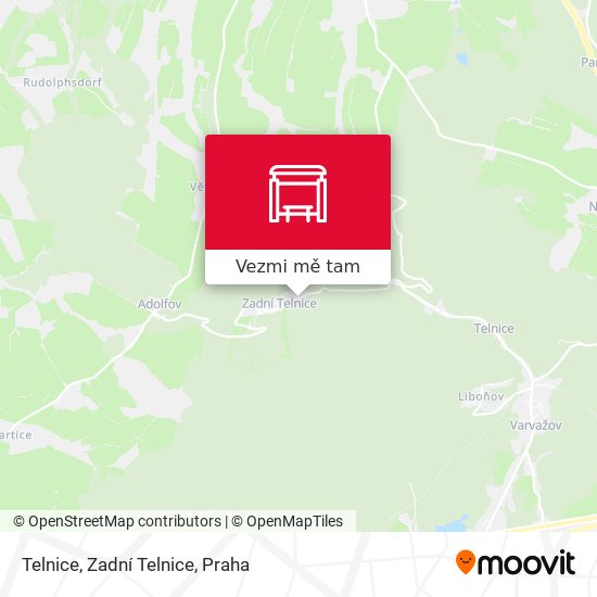 Telnice, Zadní Telnice mapa