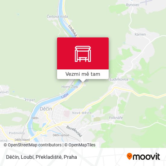 Děčín, Loubí, Překladiště mapa