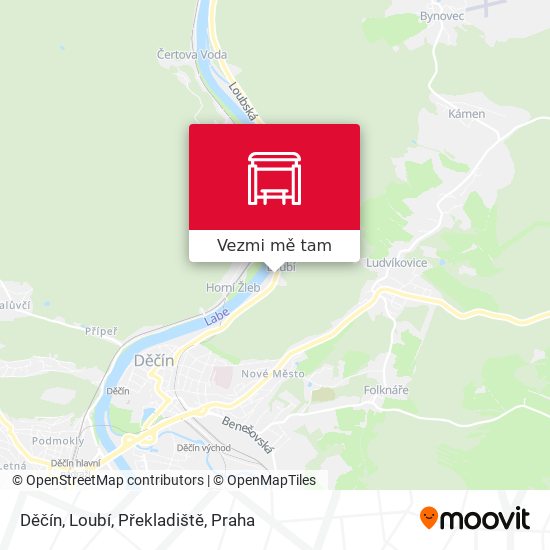 Děčín, Loubí, Překladiště mapa