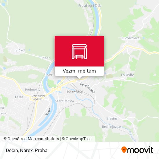 Děčín, Narex mapa
