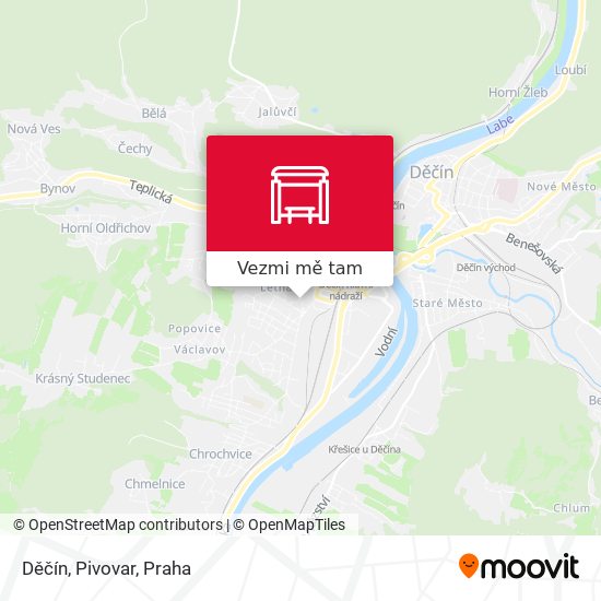Děčín, Pivovar mapa