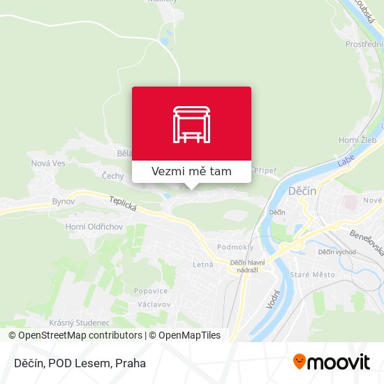 Děčín, POD Lesem mapa