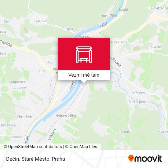 Děčín, Staré Město mapa