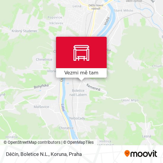 Děčín, Boletice N.L., Koruna mapa