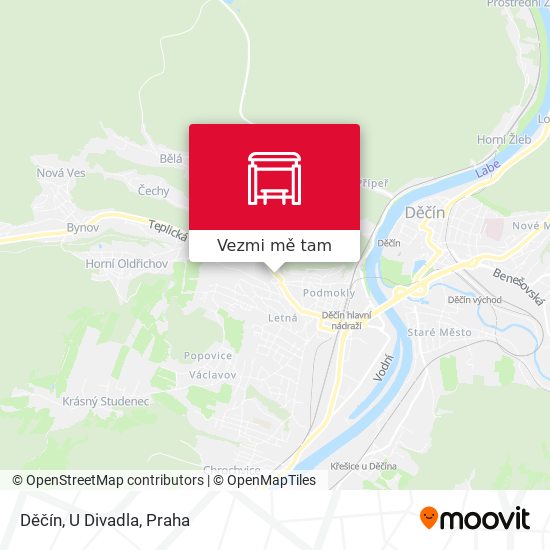 Děčín, U Divadla mapa