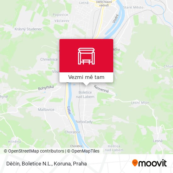 Děčín, Boletice N.L., Koruna mapa