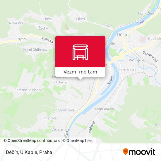 Děčín, U Kaple mapa