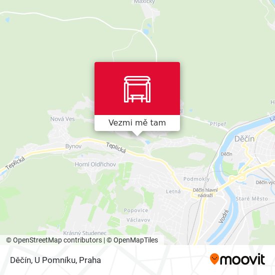 Děčín, U Pomníku mapa