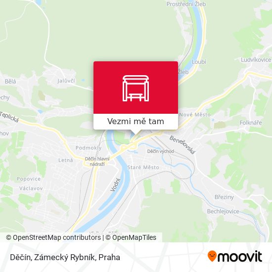 Děčín, Zámecký Rybník mapa