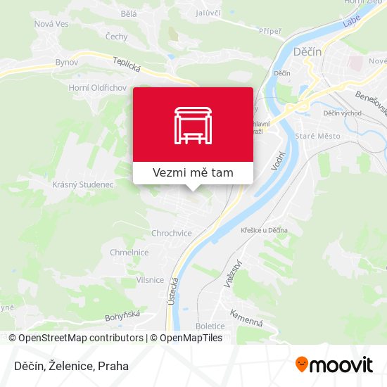 Děčín, Želenice mapa