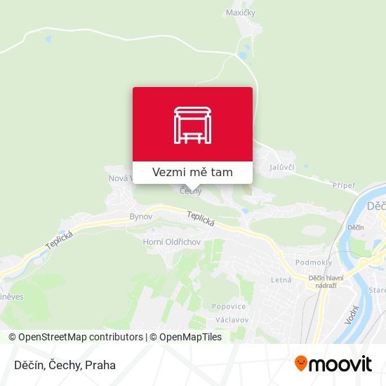 Děčín, Čechy mapa