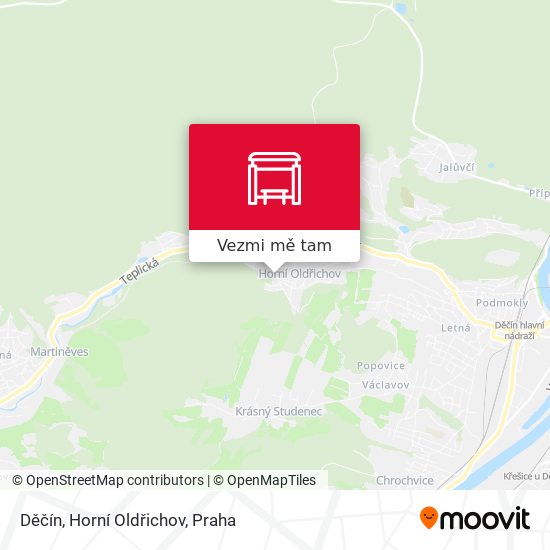 Děčín, Horní Oldřichov mapa