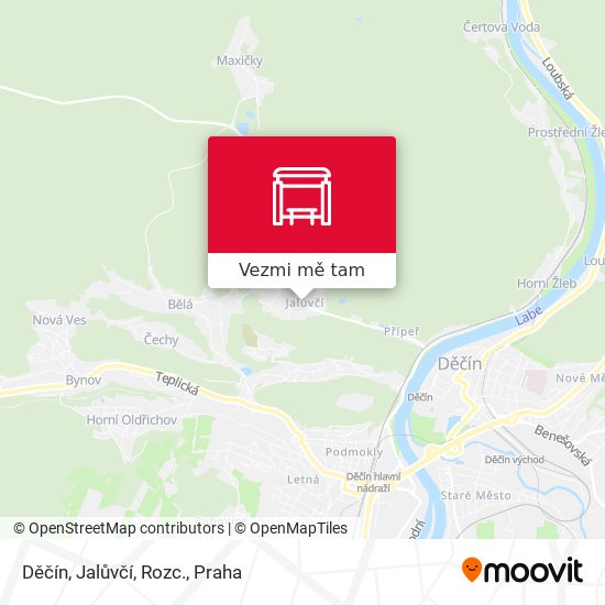Děčín, Jalůvčí, Rozc. mapa