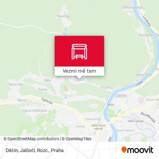 Děčín, Jalůvčí, Rozc. mapa