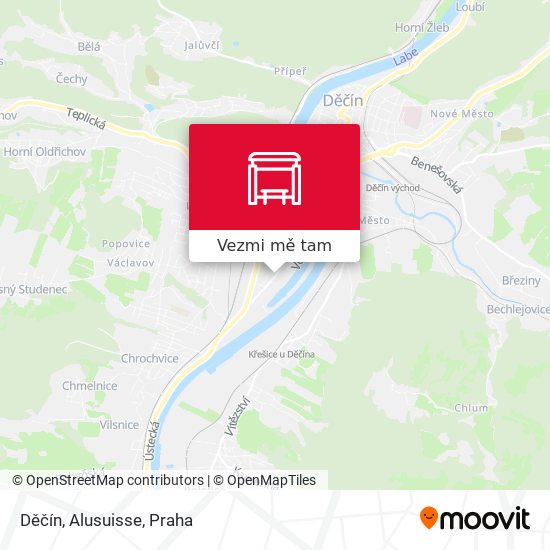 Děčín, Alusuisse mapa
