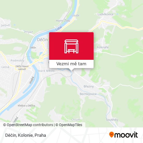Děčín, Kolonie mapa