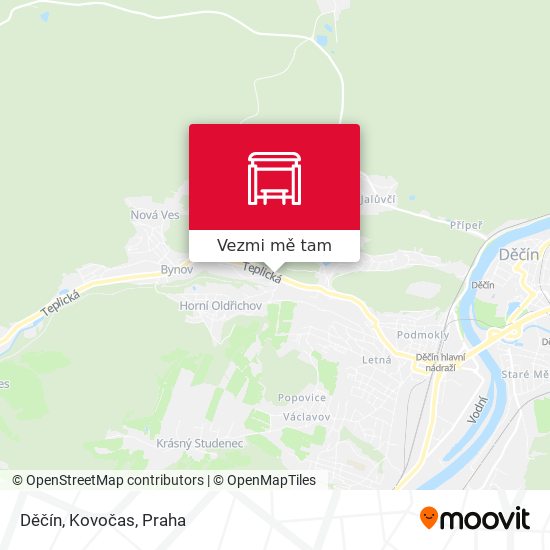 Děčín, Kovočas mapa