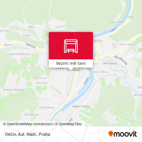 Děčín, Aut. Nádr. mapa