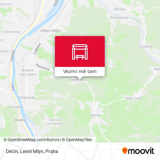 Děčín, Lesní Mlýn mapa