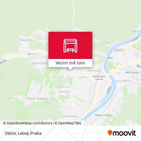 Děčín, Letná mapa