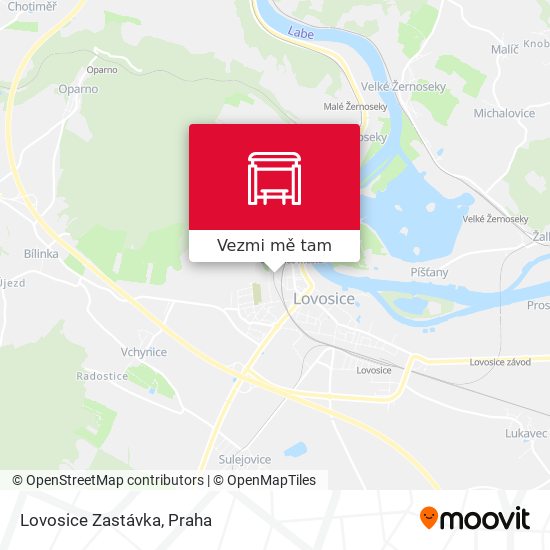 Lovosice Zastávka mapa