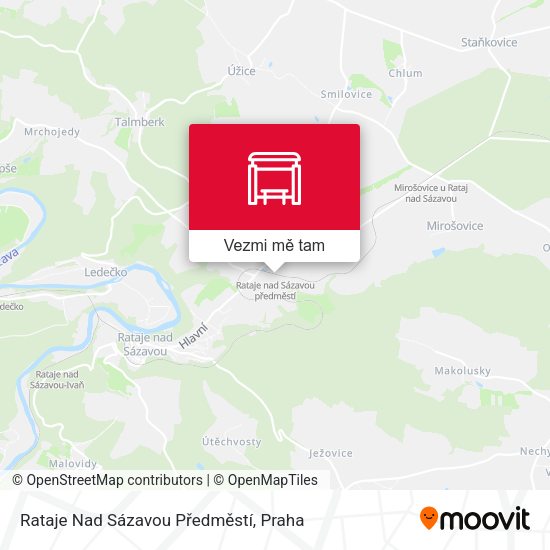 Rataje Nad Sázavou Předměstí mapa