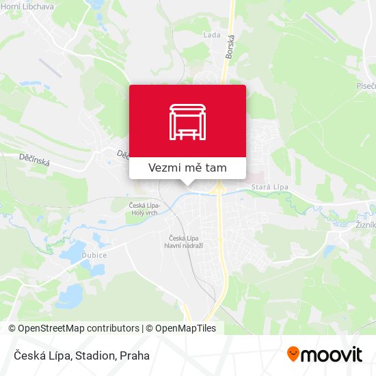 Česká Lípa, Stadion mapa