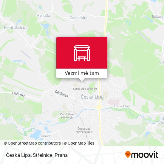 Česká Lípa, Střelnice mapa