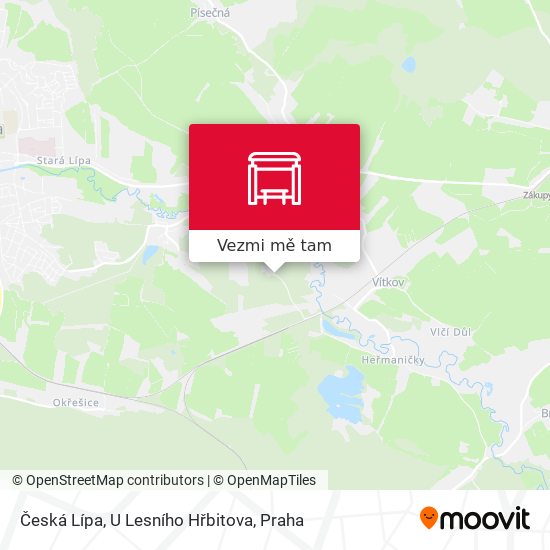 Česká Lípa, U Lesního Hřbitova mapa