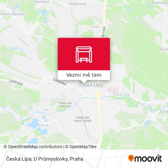 Česká Lípa, U Průmyslovky mapa