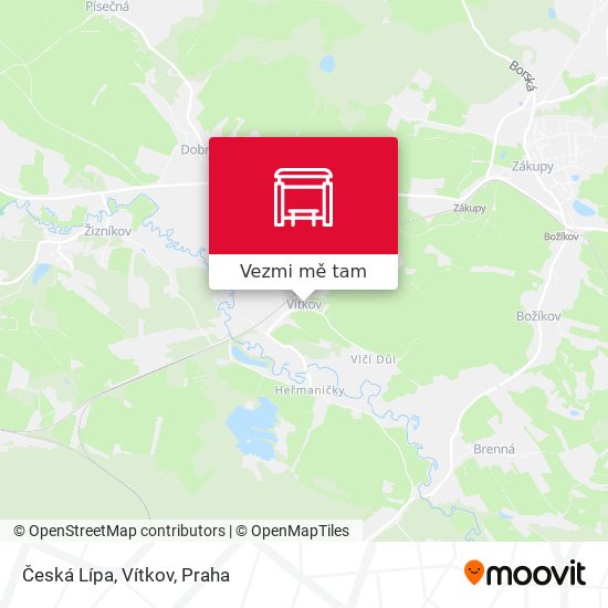 Česká Lípa, Vítkov mapa