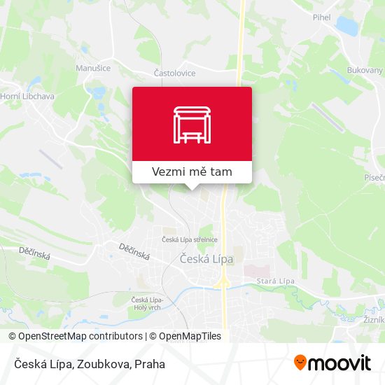 Česká Lípa, Zoubkova mapa