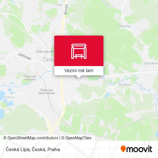 Česká Lípa, Česká mapa