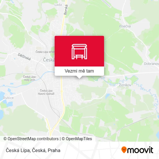 Česká Lípa, Česká mapa