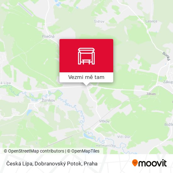 Česká Lípa, Dobranovský Potok mapa